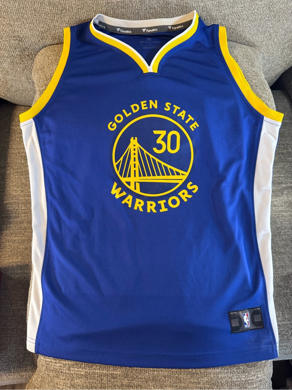 Golden State Warriors Youth Stephen Curry Fast Break Replica Jersey Size Large